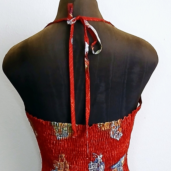 Harley Davidson Halter Dress Women's Size Large Road Trip BikerCore Midi - Picture 5 of 11